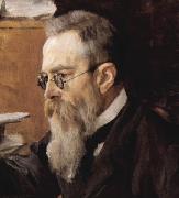 Valentin Serov Crop of portrait of the composer Nikolai Andreyevich Rimsky-Korsakov oil painting reproduction